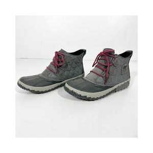 SOREL quilted gray Out N About waterproof low BOOTS size 7